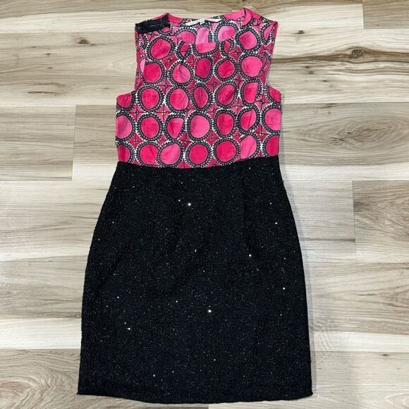 Rachel Rachel Roy Pink Black Glitter Dress Women’s 4 - Picture 1 of 3